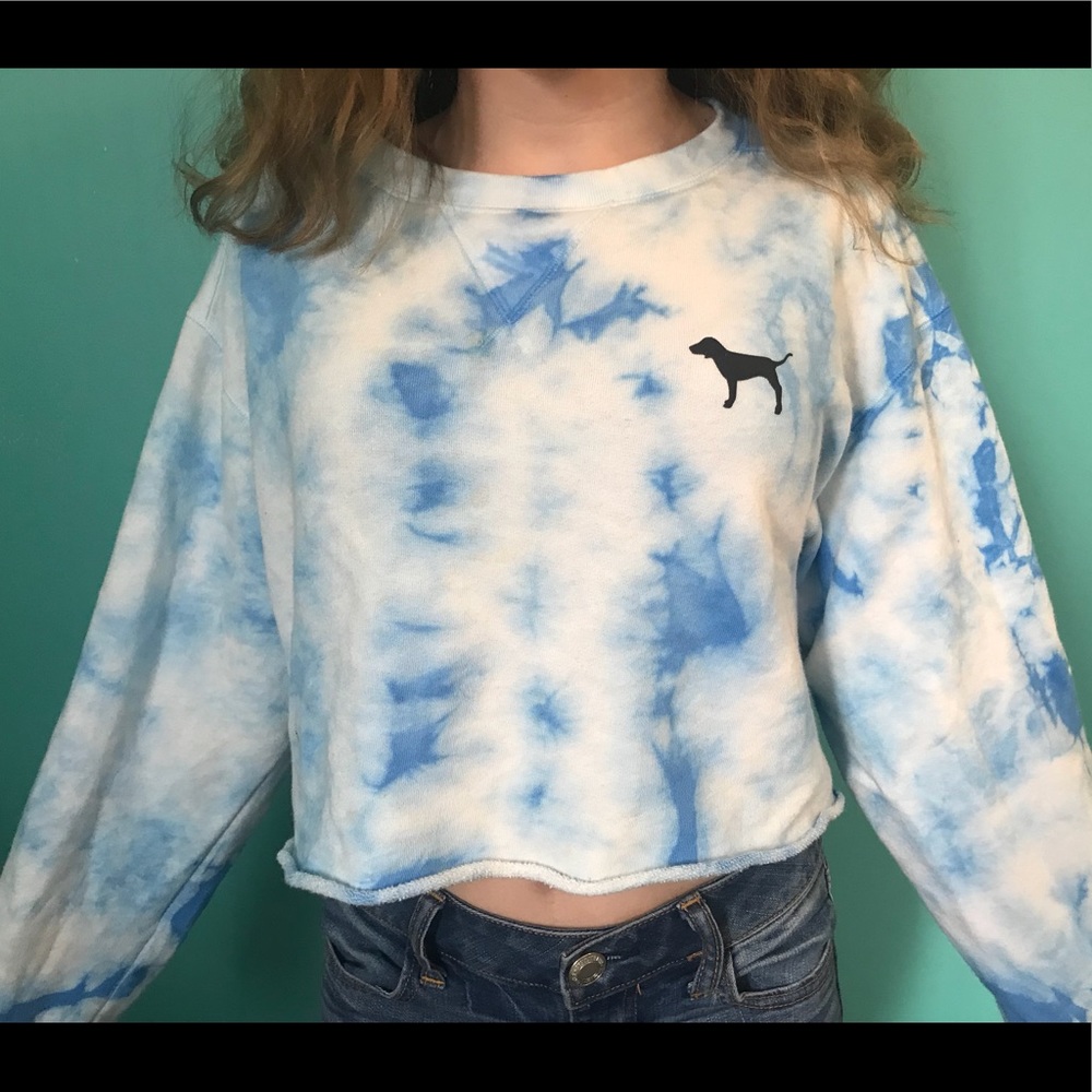 VS tie dye cropped sweater, XS